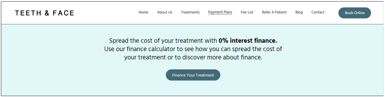 0% Finance Screenshot